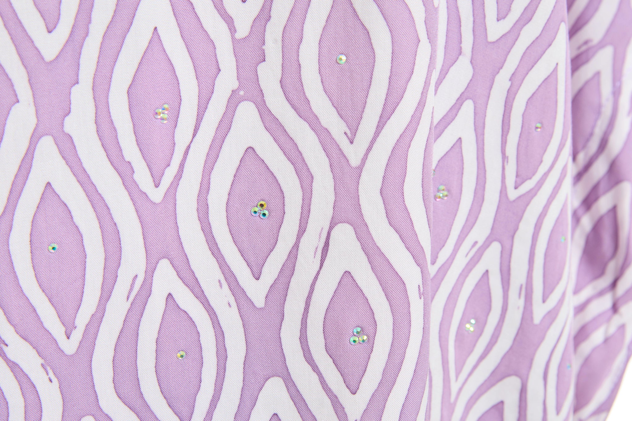 KAFTAN ABAYA DAUN WITH DIAMANTE CRYSTAL LONG SLEEVE  : LIGHT PURPLE_2