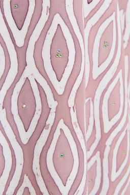 KAFTAN ABAYA DAUN WITH DIAMANTE CRYSTAL LONG SLEEVE  : PINK MAUVE