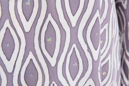 KAFTAN ABAYA DAUN WITH DIAMANTE CRYSTAL LONG SLEEVE  : GREY
