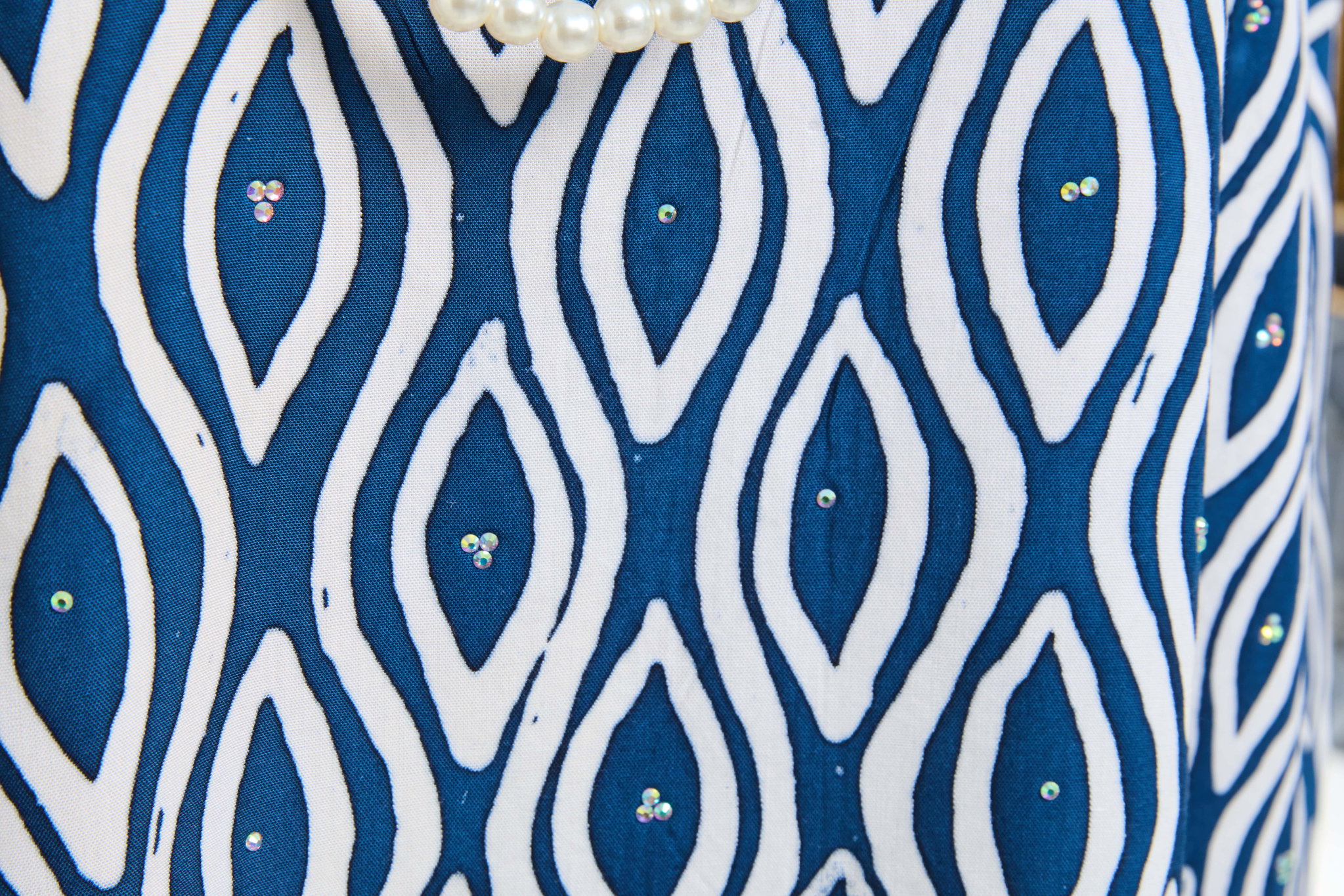 KAFTAN ABAYA DAUN WITH DIAMANTE CRYSTAL LONG SLEEVE  : ROYAL BLUE_2