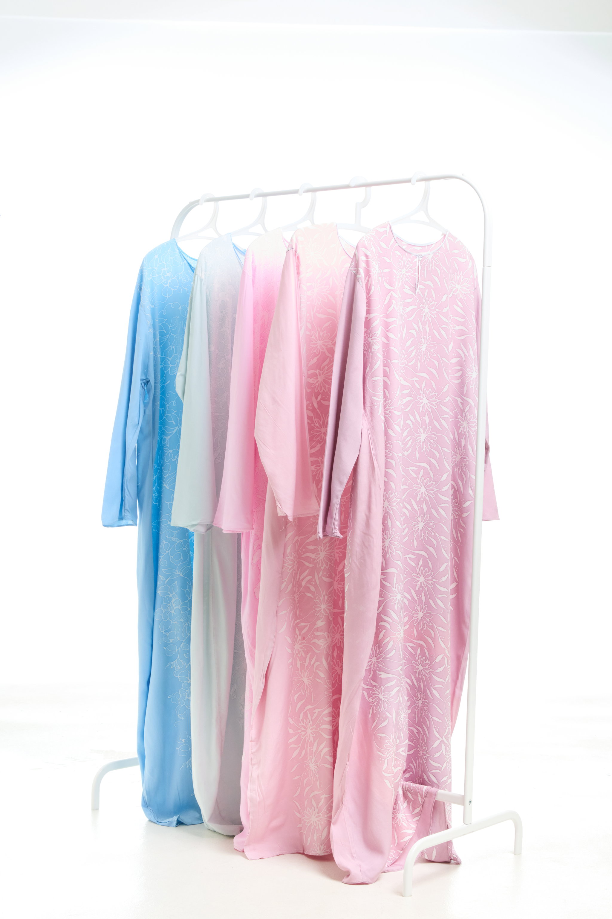 KAFTAN BATIK KLASIK LONG SLEEVE  : BABY BLUE_2
