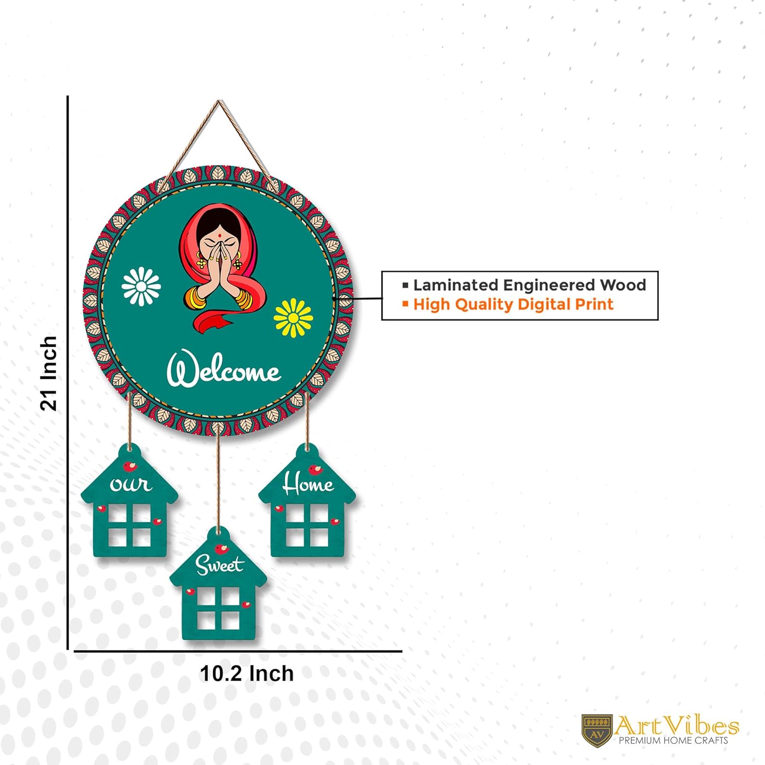 WELCOME WOODEN HANGING_2