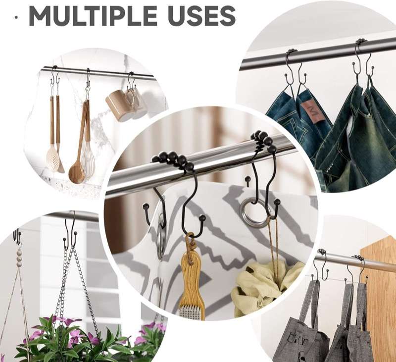 Double Hooks For Shower Curtains | تعاليق مزدوجة لستارة الحمّام_1