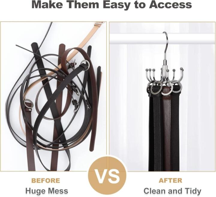 Space Saver – Belt & Accessories Hanger | تعليقة أحزمة وأكسسوارات لتوفير المساحة_11