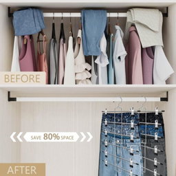 Space Saver – Skirt & Pants Clip Organizer | تعليقة تنانير بلاطنين بـ٥ طبقات لتوفير المساحة