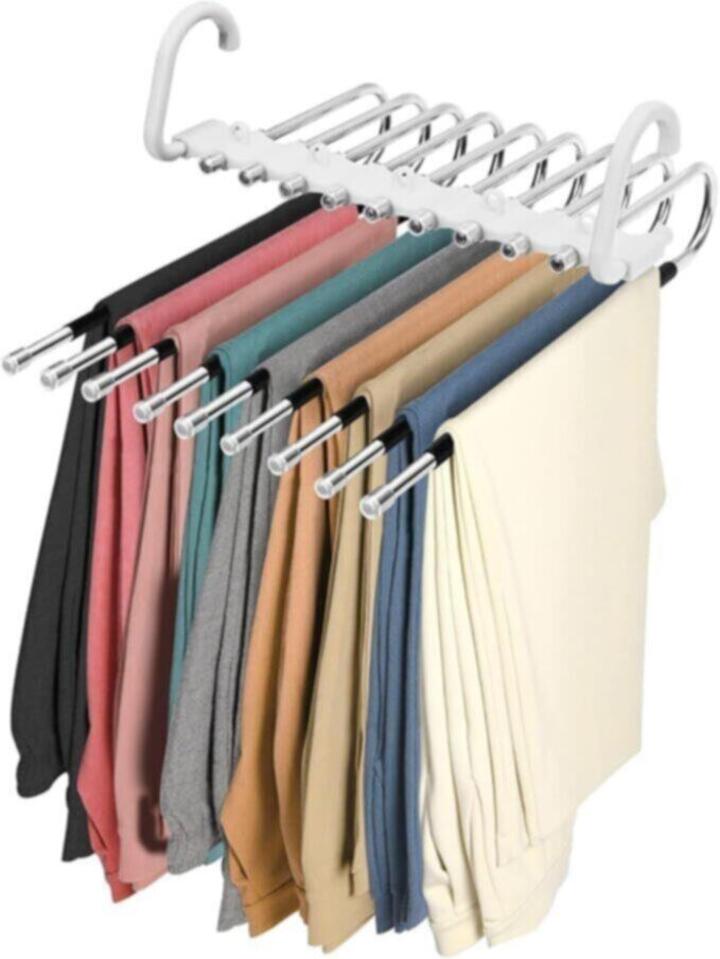 Space Saver - 9 Layer Pants Organizer | تعليقة بلاطنين بـ٩ طبقات لتوفير المساحة_0