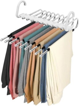 Space Saver - 9 Layer Pants Organizer | تعليقة بلاطنين بـ٩ طبقات لتوفير المساحة