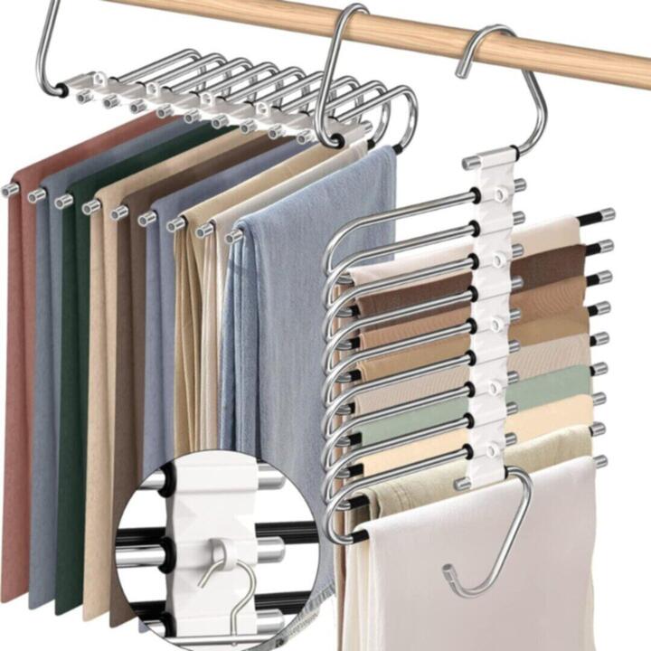 Space Saver - 9 Layer Pants Organizer | تعليقة بلاطنين بـ٩ طبقات لتوفير المساحة_7