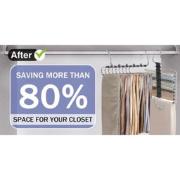 Space Saver - 9 Layer Pants Organizer | تعليقة بلاطنين بـ٩ طبقات لتوفير المساحة