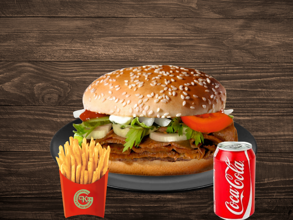 Lamb Donner Burger Meal 🍔🍟🥤