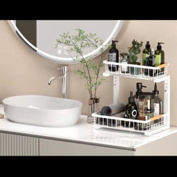 Under Sink Steel Organizer | منظم حديد لتحت المجلى بطبقتين 