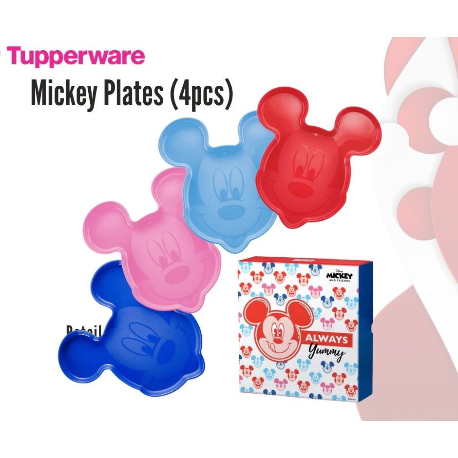 DISNEY MICKEY MOUSE PLATE SET TUPPERWARE_2