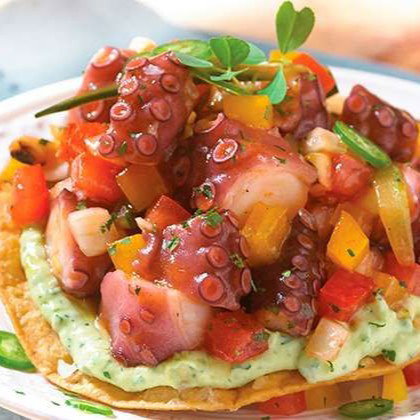 Tostadas con pulpo 50gr