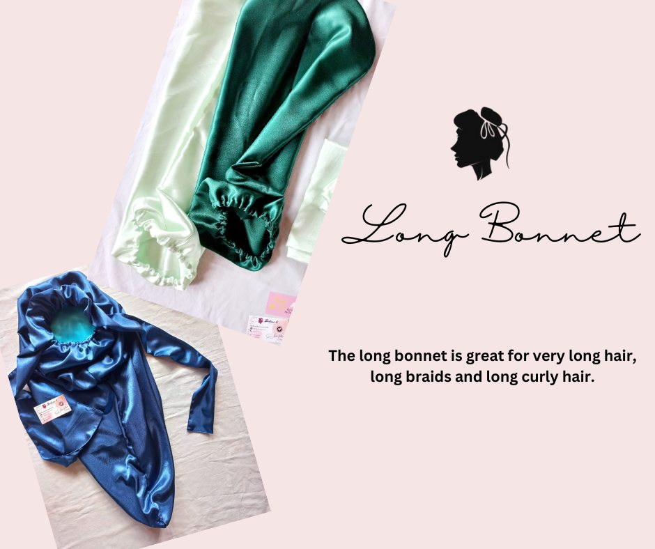 🧵 Long Satin Bonnet – For Braids, Locs & Long Hair