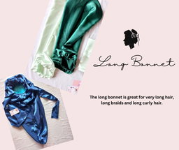 🧵 Long Satin Bonnet – For Braids, Locs & Long Hair
