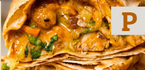 Poulet grillé sauce algerienne chips, dessert