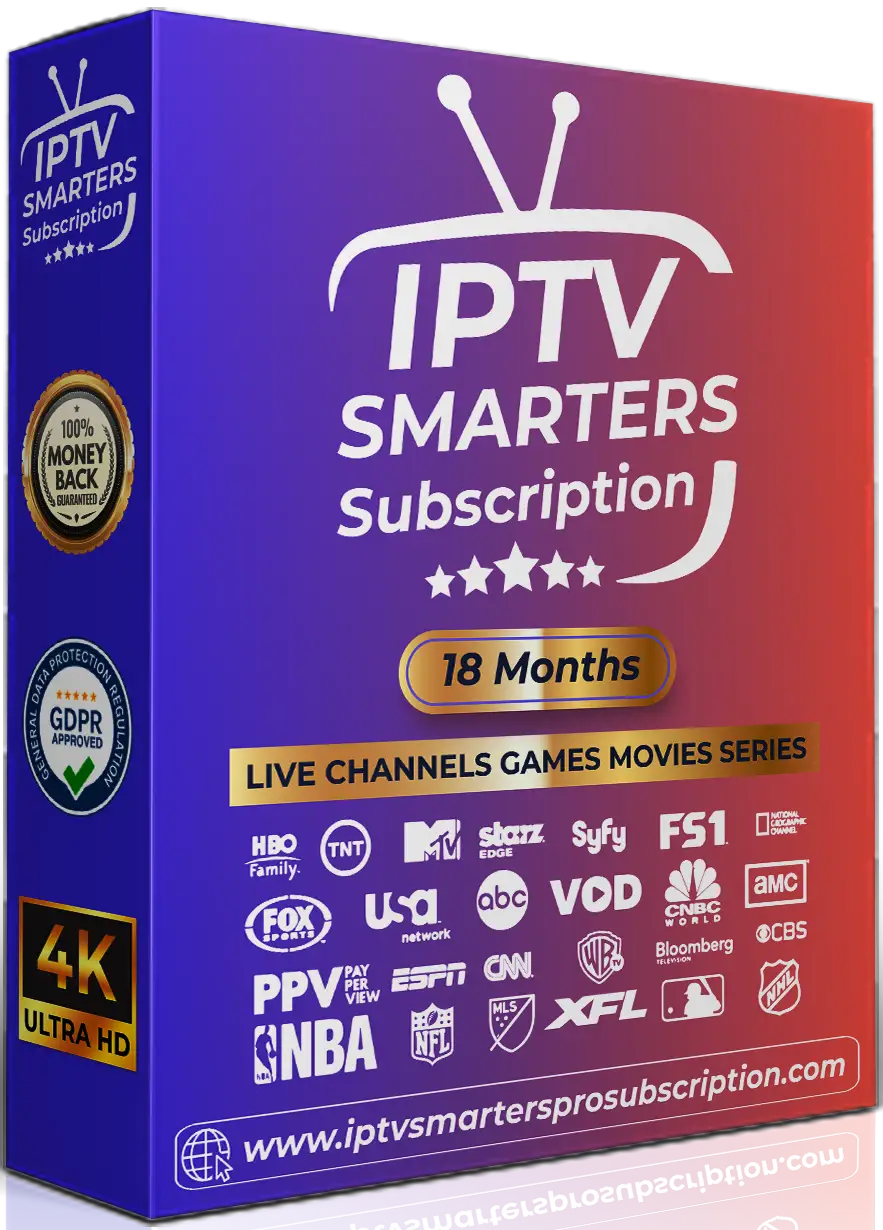 18 Month for 1 Device Premium IPTV SMARTERS PRO SUBSCRIPTION