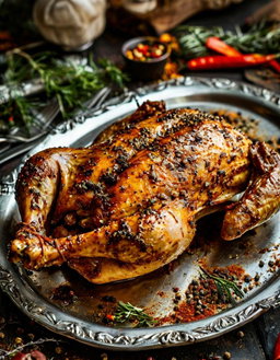 Poulet entier gourmand