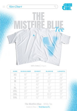 NEWBURN® "THE MISTFIRE BLUE" Tee