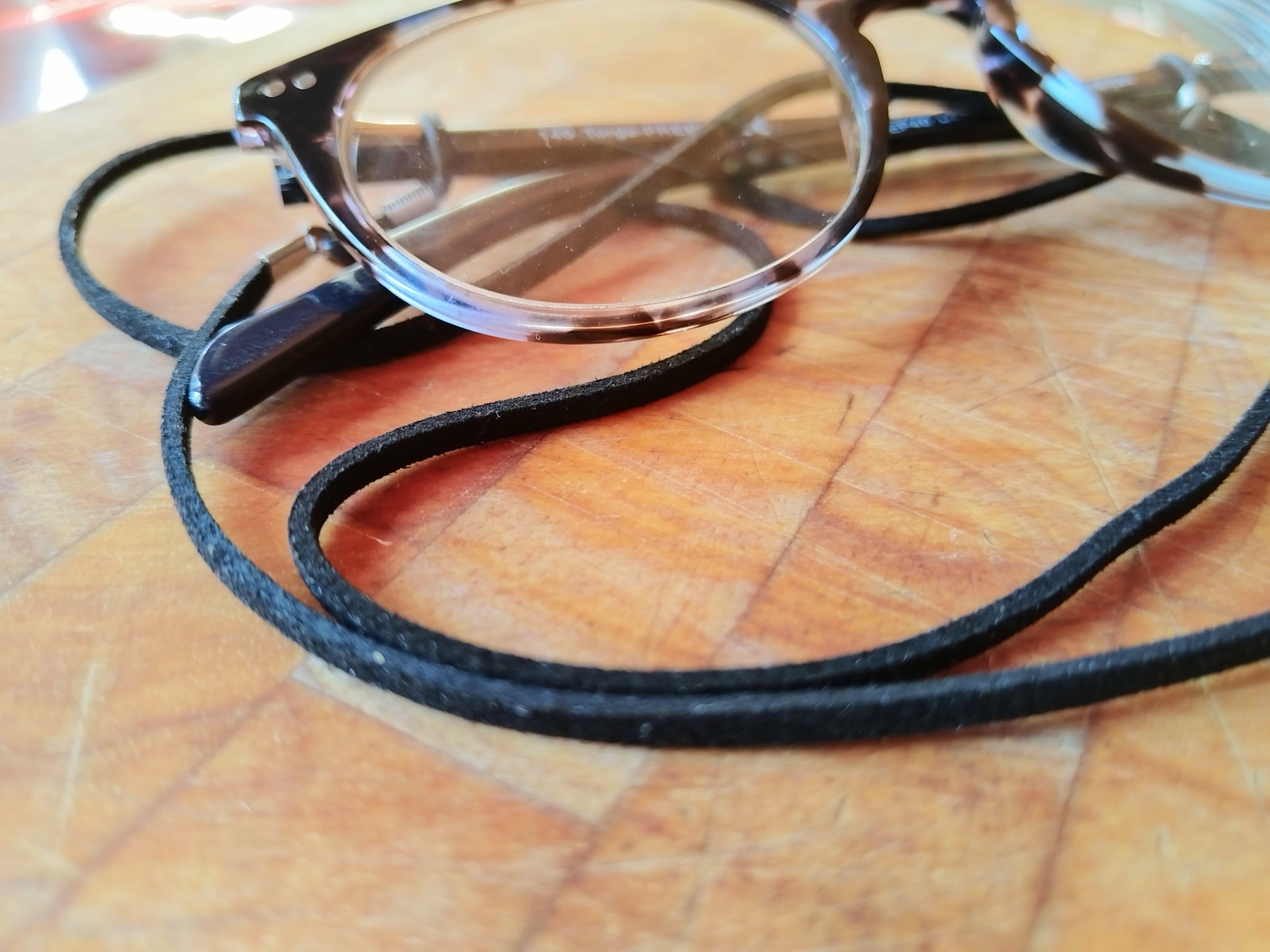 Eyewear retainer cord *genuine leather *_3