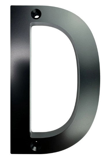 Acrylic house numbers, with stand off screws - Black - Large