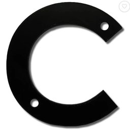 Acrylic house numbers, with stand off screws - Black - Small