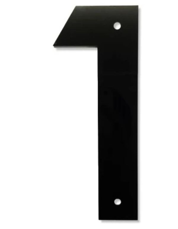 Acrylic house numbers, with stand off screws - Black - Small_5