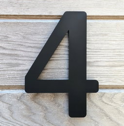 Acrylic house numbers, with stand off screws - Black - Small