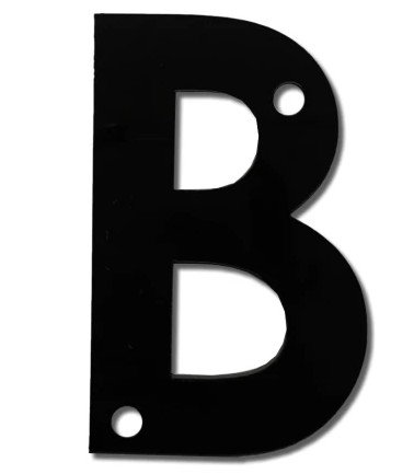 Acrylic house numbers, with stand off screws - Black - Small_6