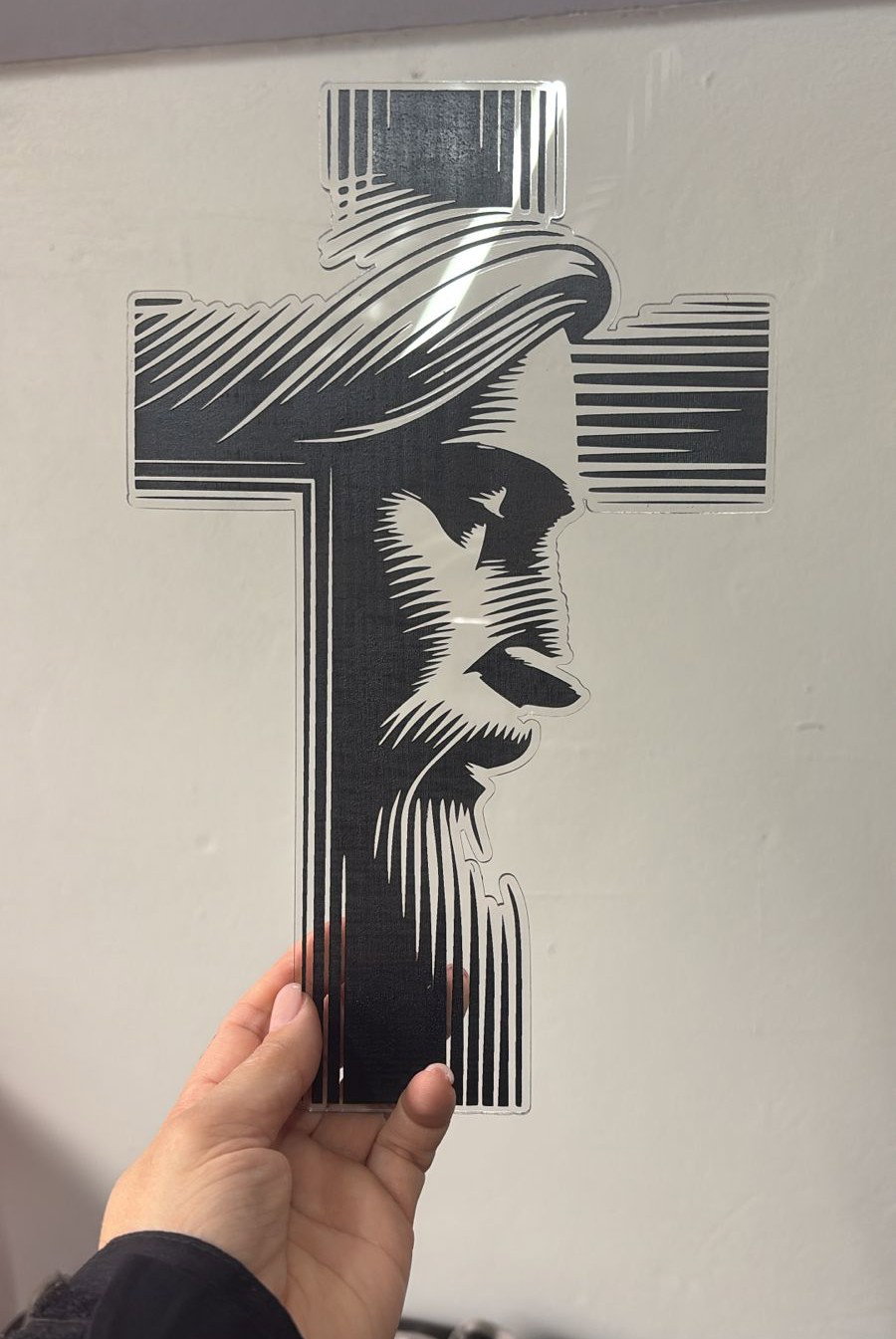 Handcrafted Christian Acrylic cross - Small 250mmx160mm_1