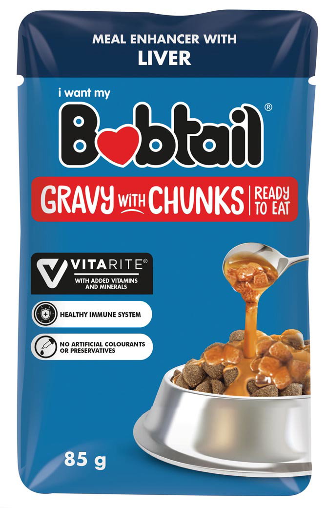 BOBTAIL GRAVY WITH CHUNKS LIVER FLAVOUR 85G