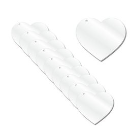5cm Clear Acrylic Blank Heart Keyring