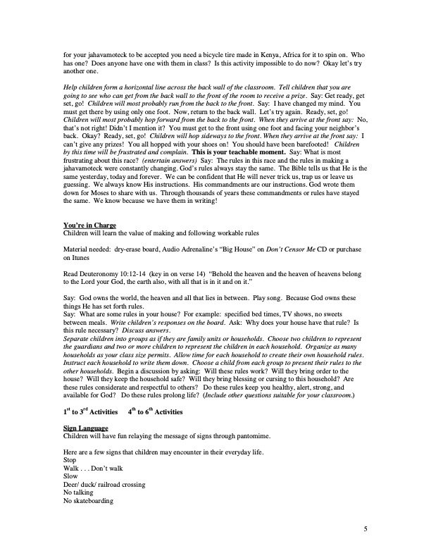 10 Commandments Curriculum - 12 Weeks of Primary School Lessons for Children's Church_5