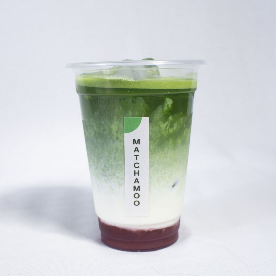 STRAWBERRY MATCHA LATTE - Trà Xanh Dâu Mọng 