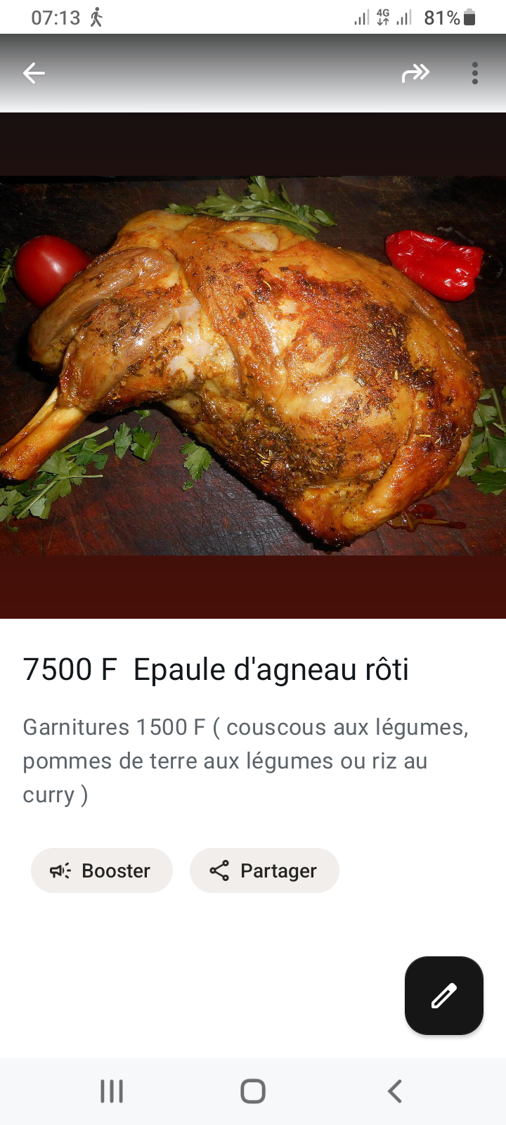 Epaule d'agneau