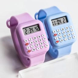 2024 Children Calculator Watch Clock Unisex Kid Silicone Multi-Purpose Electronic Led Digital Wrist Watches