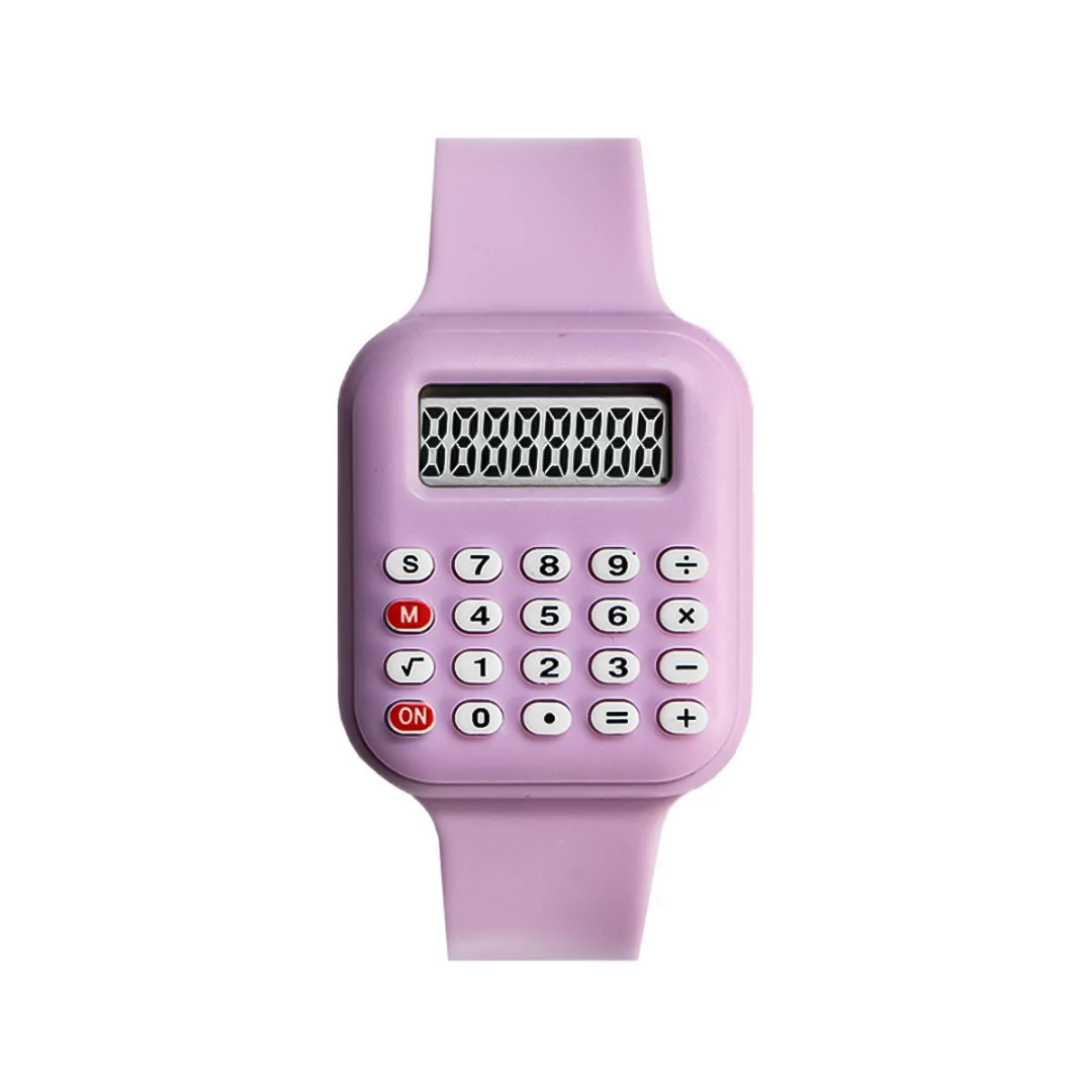 2024 Children Calculator Watch Clock Unisex Kid Silicone Multi-Purpose Electronic Led Digital Wrist Watches_1