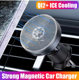 Chargeur de voiture pour chargeur sans fil MagSafe Dash/Vent 15W avec lumière LED support de téléphone magnétique puissant pour iPhone 16 15 14 13