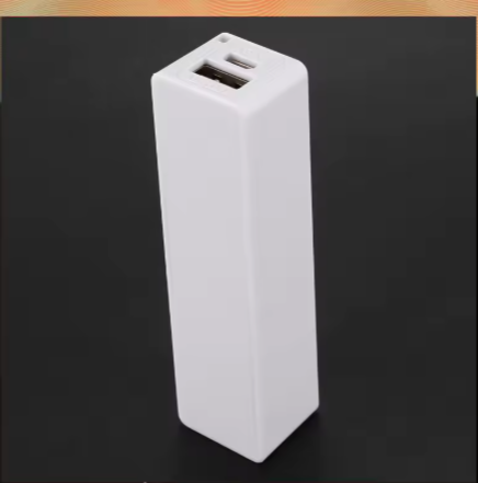 2X chargeur de batterie externe Portable 18650 avec porte-clés (sans batterie) (blanc)-Y05A_0