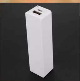 2X chargeur de batterie externe Portable 18650 avec porte-clés (sans batterie) (blanc)-Y05A