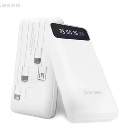 2X chargeur de batterie externe Portable 18650 avec porte-clés (sans batterie) (blanc)-Y05A