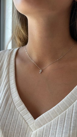 Silver key pendant