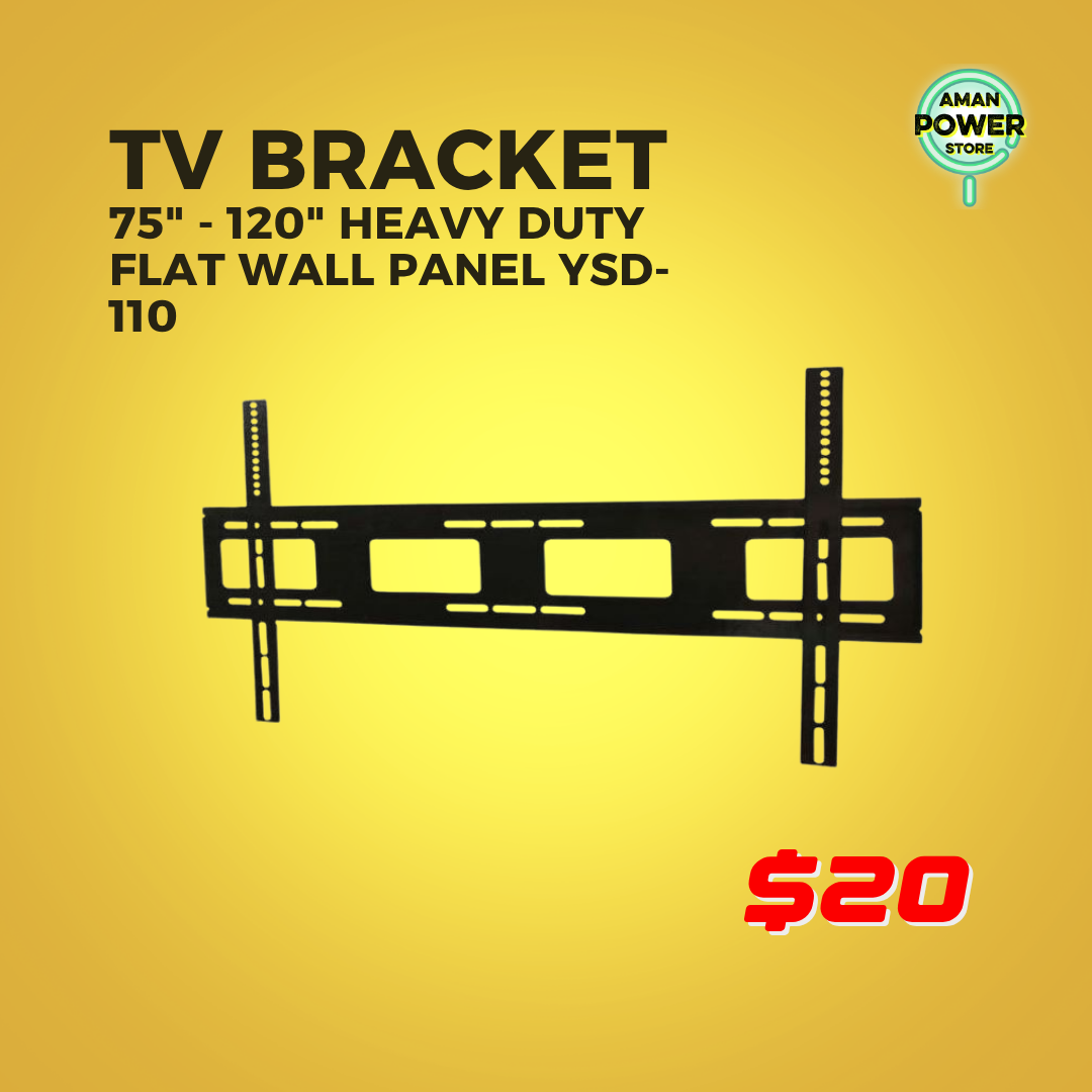 TV BRACKET 75" - 120" HEAVY DUTY FLAT WALL PANEL YSD-110