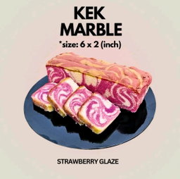 Kek Marble (Strawberry Glaze)