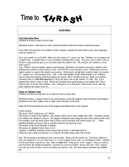 10 Commandments Curriculum -12 Weeks of Pre School for Lessons Children's Church