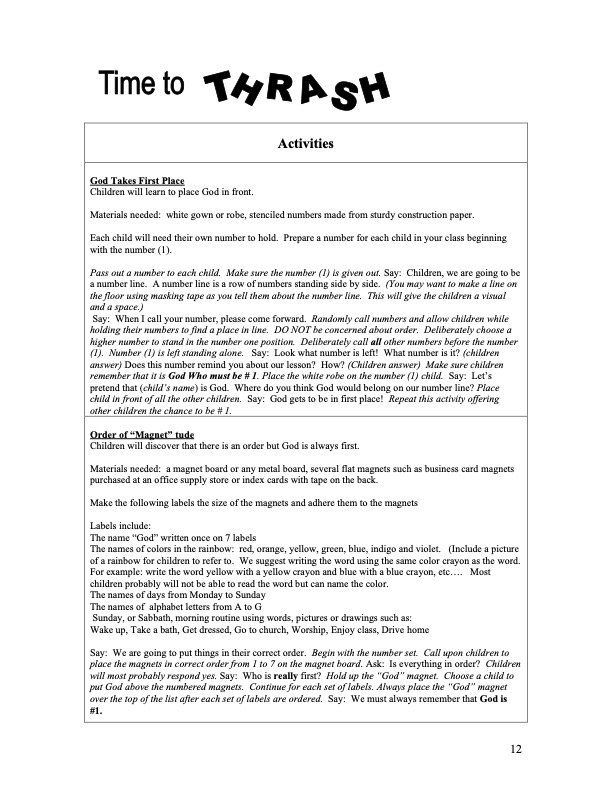 10 Commandments Curriculum -12 Weeks of Pre School for Lessons Children's Church_4