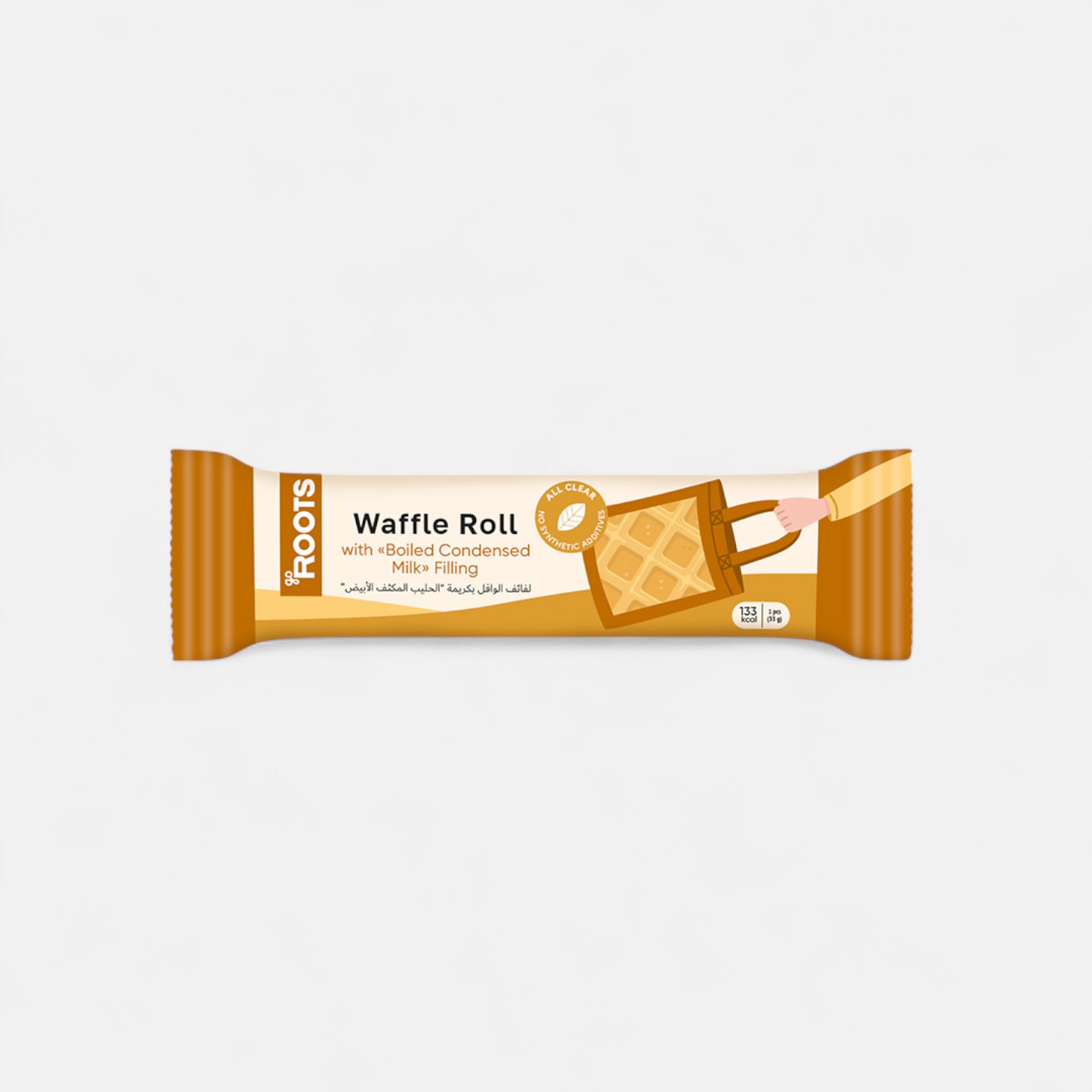 Roots Waffle Roll with "Boiled Condensed Milk" Filling 35g_0