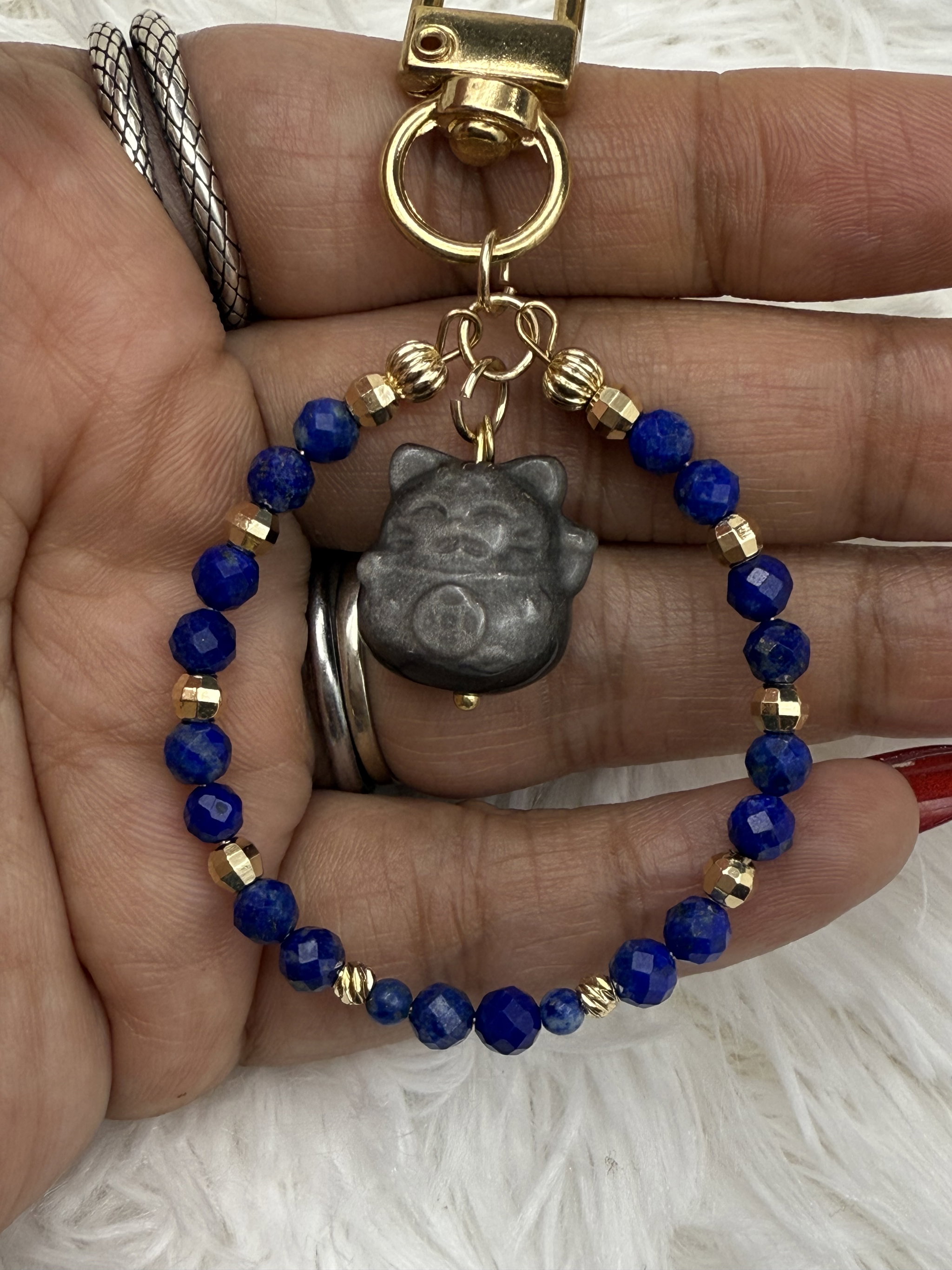 Lapiz Lazuli Anklet/Keychain_7