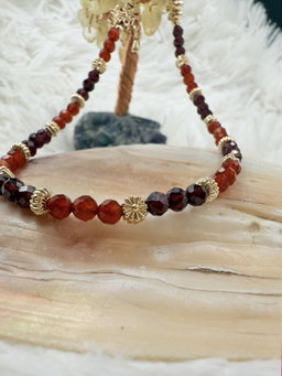 Carnelian + Red Garnet Anklet/ Bracelet