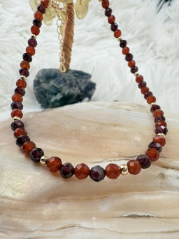 Carnelian + Red Garnet Anklet/ Bracelet